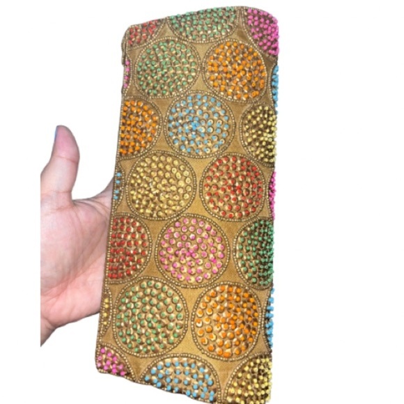 David Jeffery Multicolor
Beaded Clutch Evening Bag - Picture 4 of 8